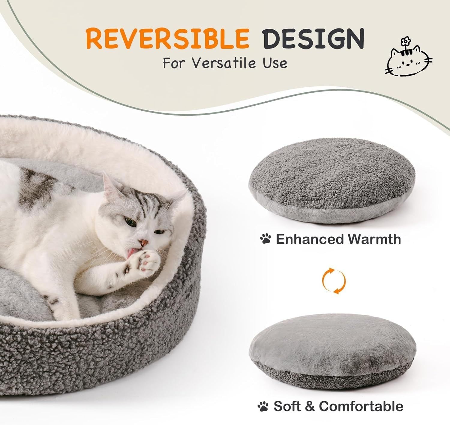 SnuggleNest Plush Bed for Small Pups & Kittens