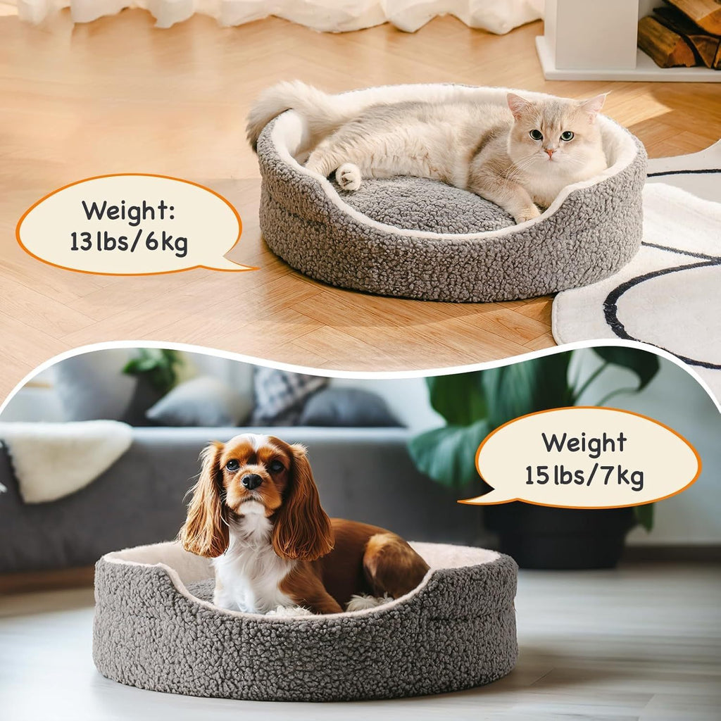 SnuggleNest Plush Bed for Small Pups & Kittens