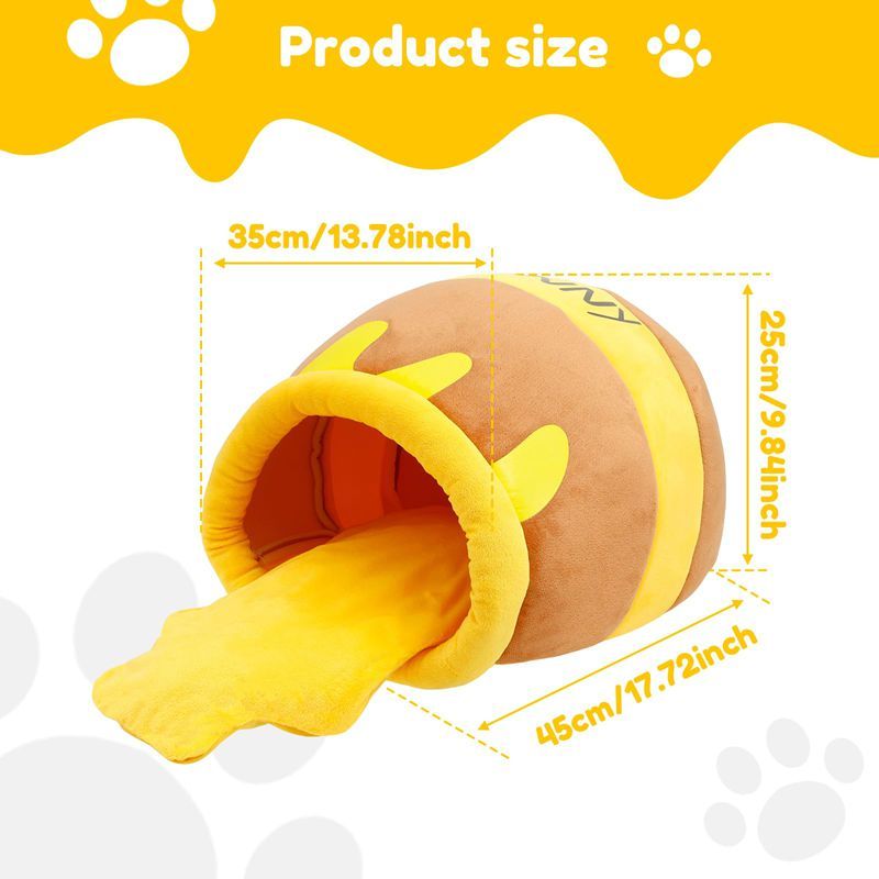 Adorable Hunny Pot Cat Cave – Comfy Hideout for Kittens