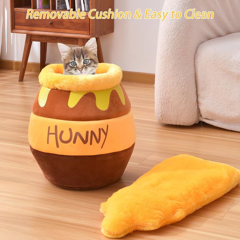 Adorable Hunny Pot Cat Cave – Comfy Hideout for Kittens