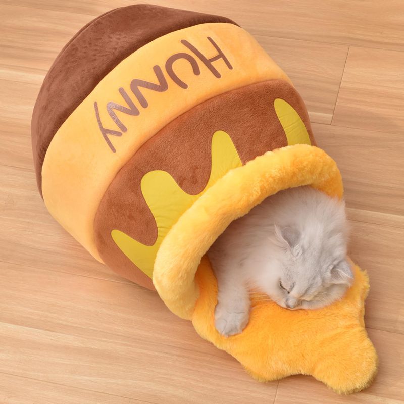 Adorable Hunny Pot Cat Cave – Comfy Hideout for Kittens