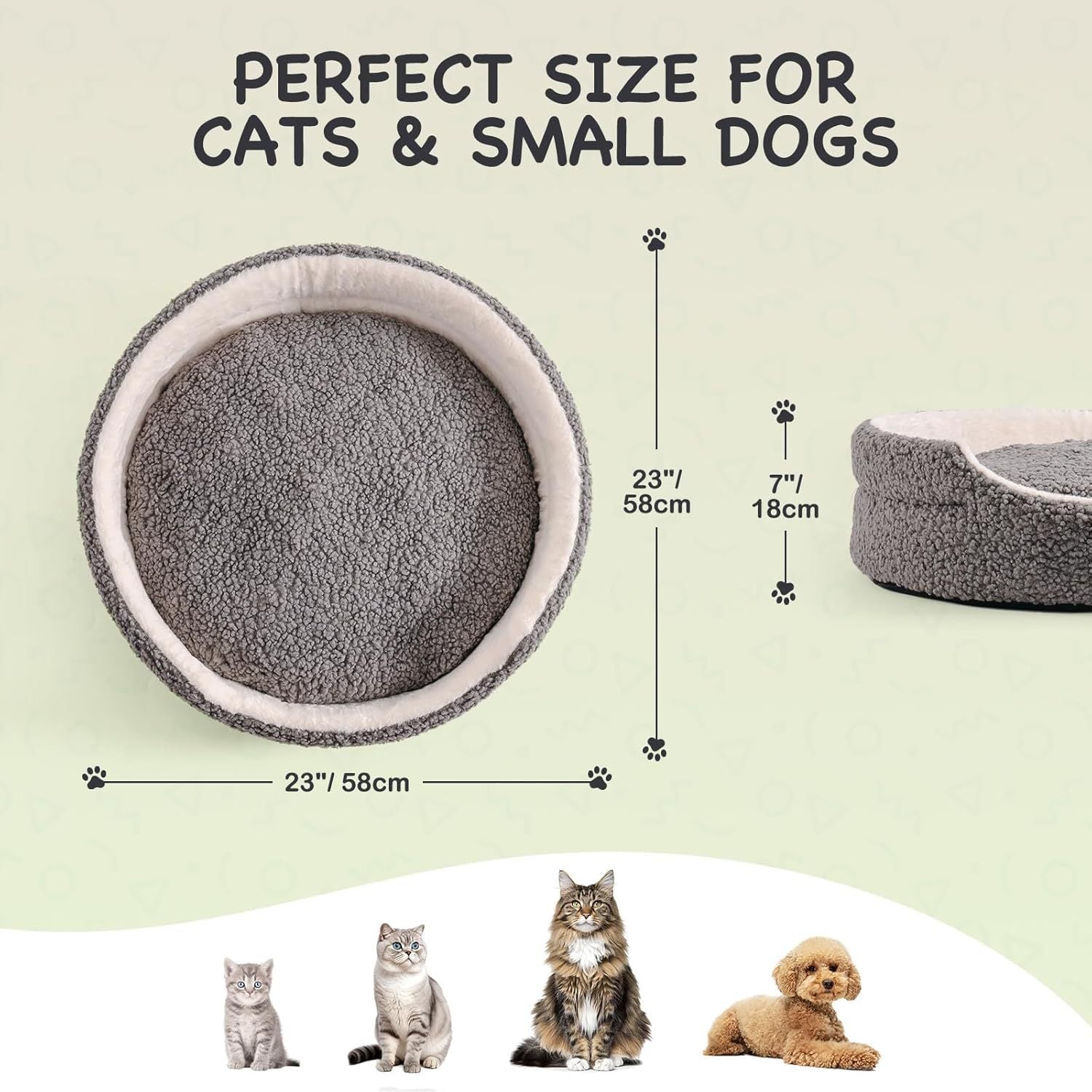 SnuggleNest Plush Bed for Small Pups & Kittens